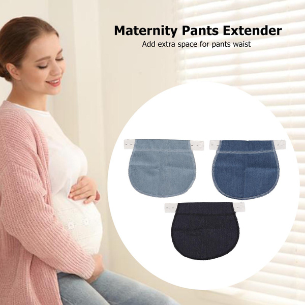 Maternity Pants Extender,3pcs Maternity Pants Extender, Professional  Portable Adjustable Soft Elastic Pregnancy Waistband Extender